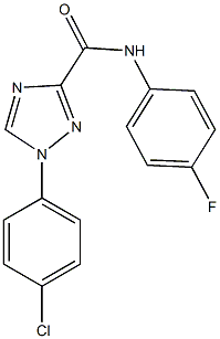 1-(4-chlorophenyl)-N-(4-fluorophenyl)-1H-1,2,4-triazole-3-carboxamide Struktur