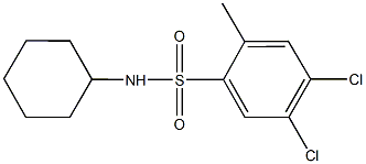 4,5-dichloro-N-cyclohexyl-2-methylbenzenesulfonamide Struktur