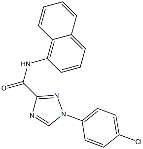 1-(4-chlorophenyl)-N-(1-naphthyl)-1H-1,2,4-triazole-3-carboxamide Struktur