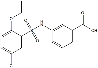 3-{[(5-chloro-2-ethoxyphenyl)sulfonyl]amino}benzoic acid Struktur