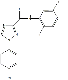 1-(4-chlorophenyl)-N-(2,5-dimethoxyphenyl)-1H-1,2,4-triazole-3-carboxamide Struktur