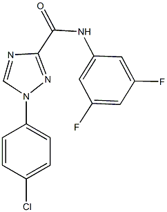 1-(4-chlorophenyl)-N-(3,5-difluorophenyl)-1H-1,2,4-triazole-3-carboxamide Struktur