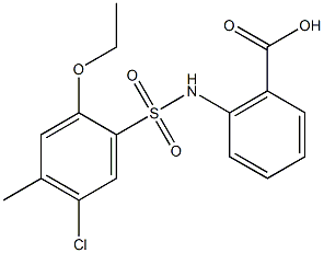 2-{[(5-chloro-2-ethoxy-4-methylphenyl)sulfonyl]amino}benzoic acid Struktur