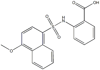 2-{[(4-methoxy-1-naphthyl)sulfonyl]amino}benzoic acid Struktur