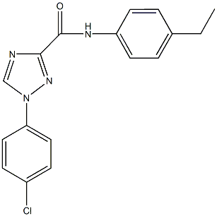 1-(4-chlorophenyl)-N-(4-ethylphenyl)-1H-1,2,4-triazole-3-carboxamide Struktur