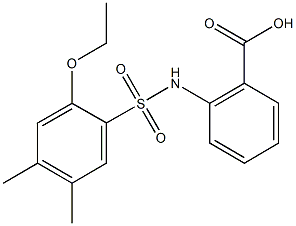 2-{[(2-ethoxy-4,5-dimethylphenyl)sulfonyl]amino}benzoic acid Struktur