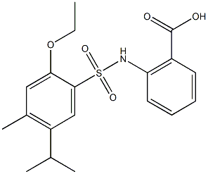 2-{[(2-ethoxy-5-isopropyl-4-methylphenyl)sulfonyl]amino}benzoic acid Struktur