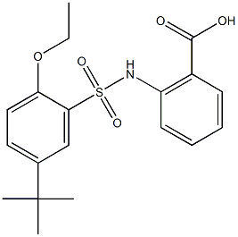 2-{[(5-tert-butyl-2-ethoxyphenyl)sulfonyl]amino}benzoic acid Struktur