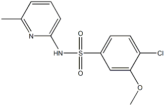 4-chloro-3-methoxy-N-(6-methyl-2-pyridinyl)benzenesulfonamide Struktur