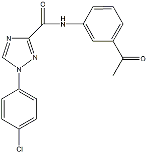 N-(3-acetylphenyl)-1-(4-chlorophenyl)-1H-1,2,4-triazole-3-carboxamide Struktur