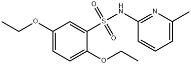 2,5-diethoxy-N-(6-methyl-2-pyridinyl)benzenesulfonamide Struktur