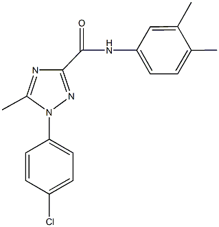 1-(4-chlorophenyl)-N-(3,4-dimethylphenyl)-5-methyl-1H-1,2,4-triazole-3-carboxamide Struktur