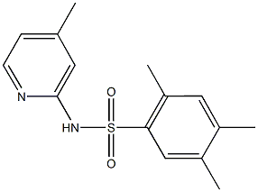 2,4,5-trimethyl-N-(4-methyl-2-pyridinyl)benzenesulfonamide Struktur