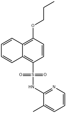 N-(3-methyl-2-pyridinyl)-4-propoxy-1-naphthalenesulfonamide Struktur