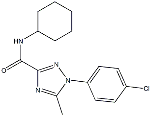 1-(4-chlorophenyl)-N-cyclohexyl-5-methyl-1H-1,2,4-triazole-3-carboxamide Struktur