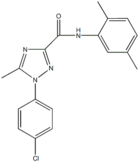 1-(4-chlorophenyl)-N-(2,5-dimethylphenyl)-5-methyl-1H-1,2,4-triazole-3-carboxamide Struktur