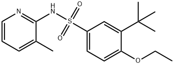 3-tert-butyl-4-ethoxy-N-(3-methyl-2-pyridinyl)benzenesulfonamide Struktur