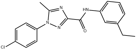 1-(4-chlorophenyl)-N-(3-ethylphenyl)-5-methyl-1H-1,2,4-triazole-3-carboxamide Struktur