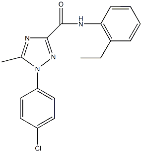 1-(4-chlorophenyl)-N-(2-ethylphenyl)-5-methyl-1H-1,2,4-triazole-3-carboxamide Struktur