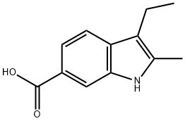 3-ethyl-2-methyl-1H-indole-6-carboxylic acid Struktur