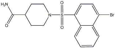 1-[(4-bromo-1-naphthyl)sulfonyl]-4-piperidinecarboxamide Struktur