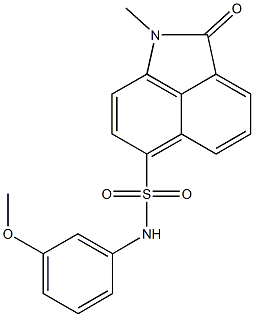 N-(3-methoxyphenyl)-1-methyl-2-oxo-1,2-dihydrobenzo[cd]indole-6-sulfonamide Struktur