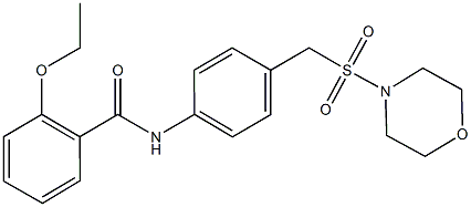 2-ethoxy-N-{4-[(4-morpholinylsulfonyl)methyl]phenyl}benzamide Struktur