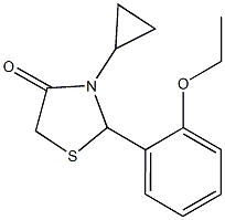 3-cyclopropyl-2-(2-ethoxyphenyl)-1,3-thiazolidin-4-one Struktur