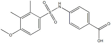 4-{[(4-methoxy-2,3-dimethylphenyl)sulfonyl]amino}benzoic acid Struktur