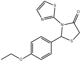 2-(4-ethoxyphenyl)-3-(1,3-thiazol-2-yl)-1,3-thiazolidin-4-one Struktur