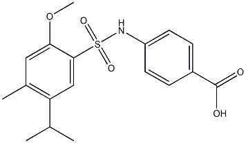 4-{[(5-isopropyl-2-methoxy-4-methylphenyl)sulfonyl]amino}benzoic acid Struktur