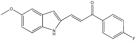 1-(4-fluorophenyl)-3-(5-methoxy-1H-indol-2-yl)-2-propen-1-one Struktur