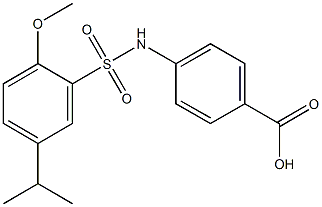 4-{[(5-isopropyl-2-methoxyphenyl)sulfonyl]amino}benzoic acid Struktur