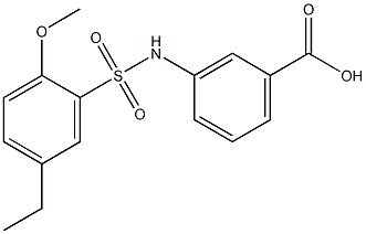 3-{[(5-ethyl-2-methoxyphenyl)sulfonyl]amino}benzoic acid Struktur