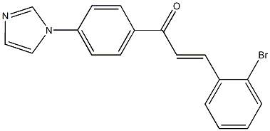 3-(2-bromophenyl)-1-[4-(1H-imidazol-1-yl)phenyl]-2-propen-1-one Struktur