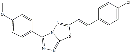 6-[2-(4-chlorophenyl)vinyl]-3-(4-methoxyphenyl)[1,2,4]triazolo[3,4-b][1,3,4]thiadiazole Struktur