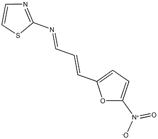 N-[3-(5-nitro-2-furyl)-2-propenylidene]-1,3-thiazol-2-amine Struktur