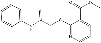 methyl 2-[(2-anilino-2-oxoethyl)sulfanyl]nicotinate Struktur