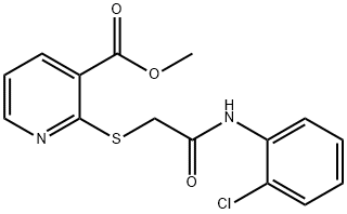 methyl 2-{[2-(2-chloroanilino)-2-oxoethyl]sulfanyl}nicotinate Struktur