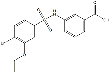 3-{[(4-bromo-3-ethoxyphenyl)sulfonyl]amino}benzoic acid Struktur