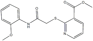 methyl 2-{[2-(2-methoxyanilino)-2-oxoethyl]sulfanyl}nicotinate Struktur