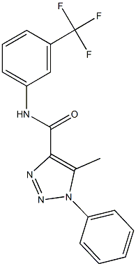 5-methyl-1-phenyl-N-[3-(trifluoromethyl)phenyl]-1H-1,2,3-triazole-4-carboxamide Struktur