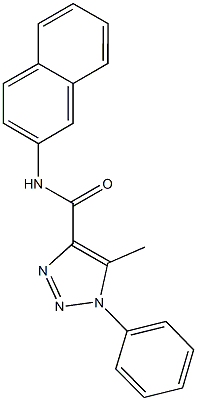 5-methyl-N-(2-naphthyl)-1-phenyl-1H-1,2,3-triazole-4-carboxamide Struktur