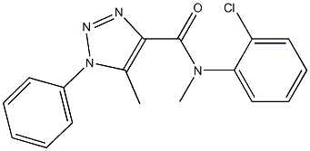 N-(2-chlorophenyl)-N,5-dimethyl-1-phenyl-1H-1,2,3-triazole-4-carboxamide Struktur