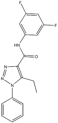 N-(3,5-difluorophenyl)-5-ethyl-1-phenyl-1H-1,2,3-triazole-4-carboxamide Struktur