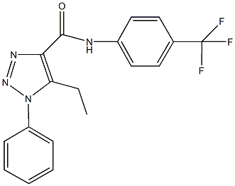 5-ethyl-1-phenyl-N-[4-(trifluoromethyl)phenyl]-1H-1,2,3-triazole-4-carboxamide Struktur