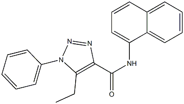 5-ethyl-N-(1-naphthyl)-1-phenyl-1H-1,2,3-triazole-4-carboxamide Struktur