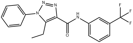 5-ethyl-1-phenyl-N-[3-(trifluoromethyl)phenyl]-1H-1,2,3-triazole-4-carboxamide Struktur