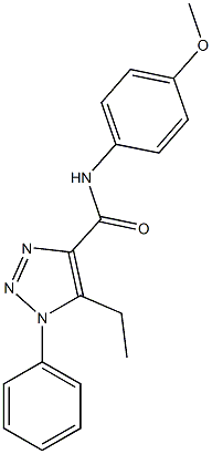 5-ethyl-N-(4-methoxyphenyl)-1-phenyl-1H-1,2,3-triazole-4-carboxamide Struktur