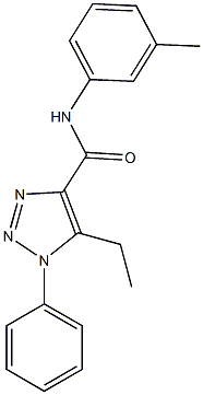 5-ethyl-N-(3-methylphenyl)-1-phenyl-1H-1,2,3-triazole-4-carboxamide Struktur